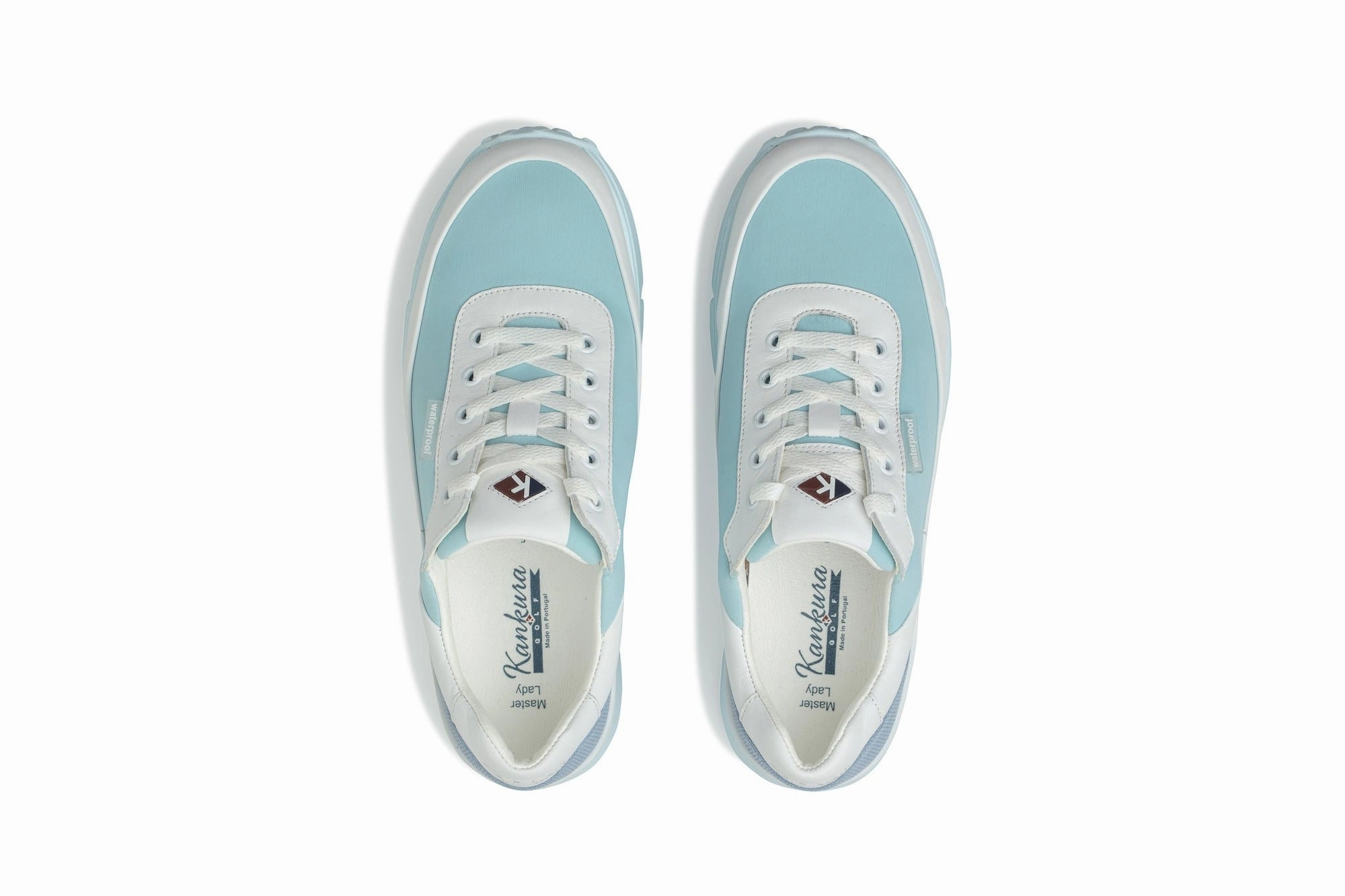 Spikes Or Spikeless Golf Shoes Master Lady 03  White|SkyBlue  Women's Golf Shoes ML003 14