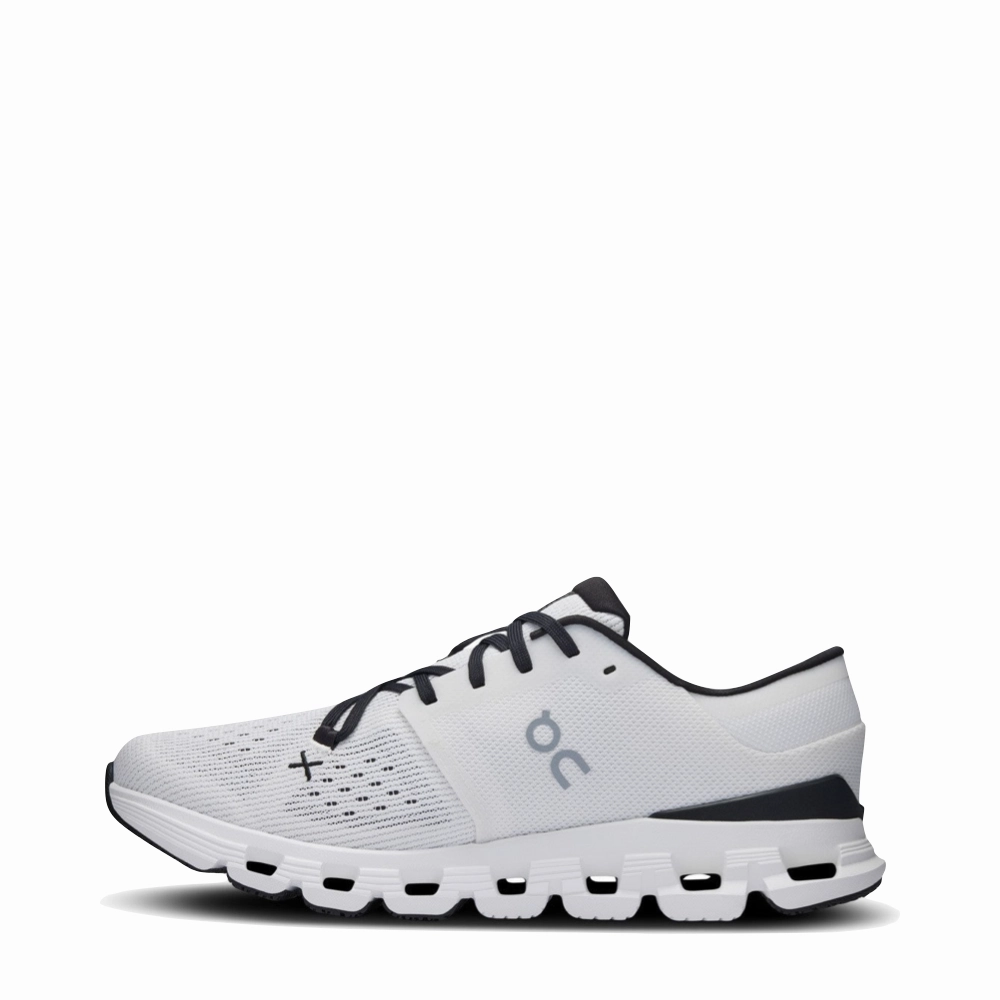 On Women's Cloud X 4 Sneaker in Ivory/Black Running In Training Shoes