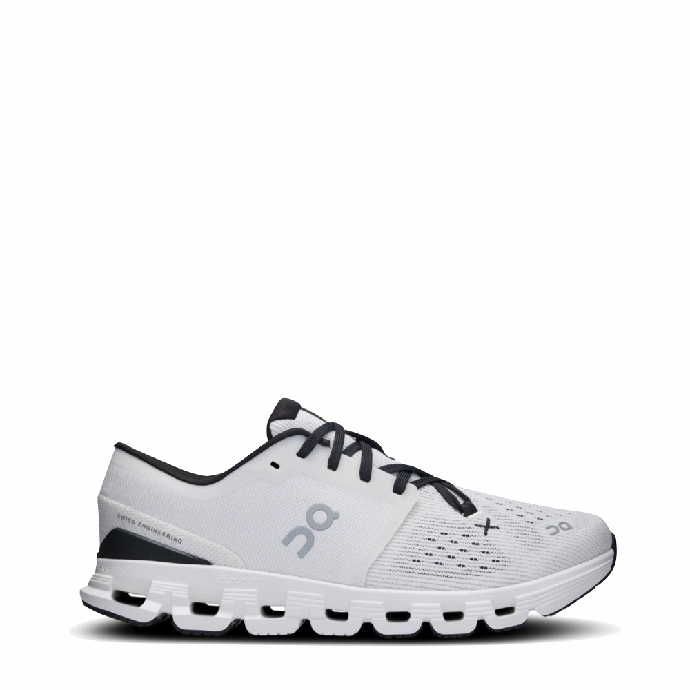 On Women's Cloud X 4 Sneaker in Ivory/Black Lite Running Shoes