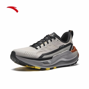 ANTA Men KUNLUN Running Shoes 1125B5590-2 -Grey/Black (Kasut Larian Lelaki) Badminton Non Marking Indoor Court Shoes