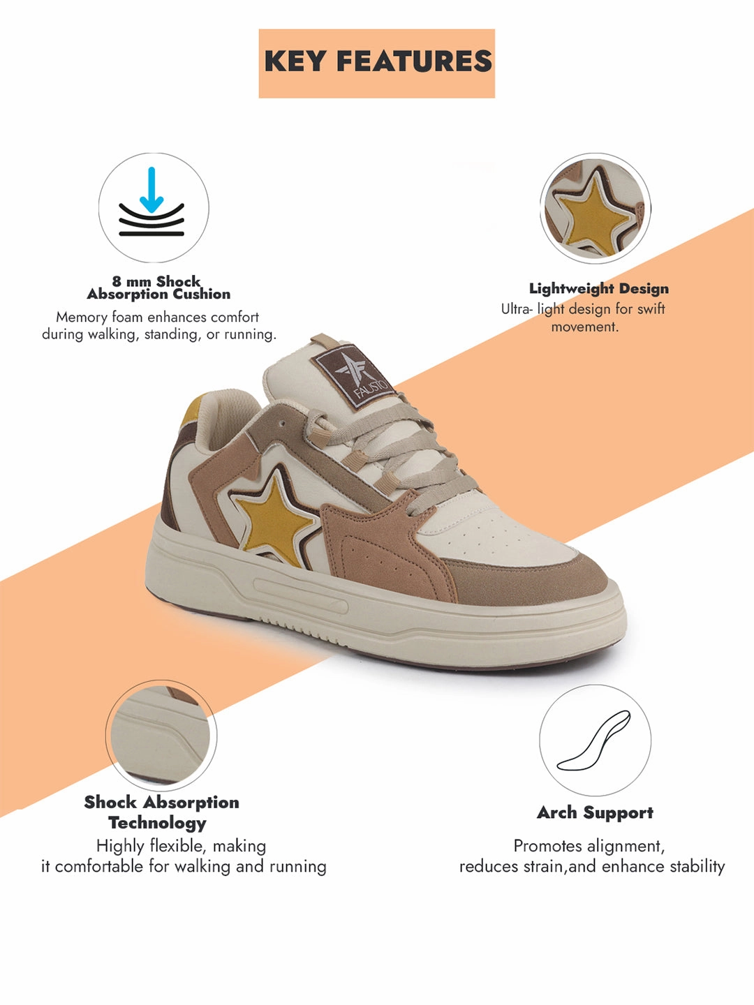Best Business Casual Shoes For Winter Men Beige Colorblocked Mid Top Breathable Lace-Up Sneaker Shoes|Memory Cushion Casual Shoes|Chunky Streetwear Fashion Sneakers