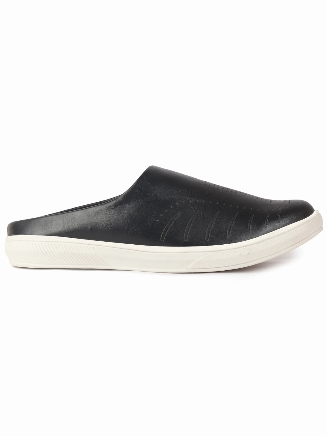 Men Black Back Open Stylish Design Slip On Shoes Casual Shoes Under 500