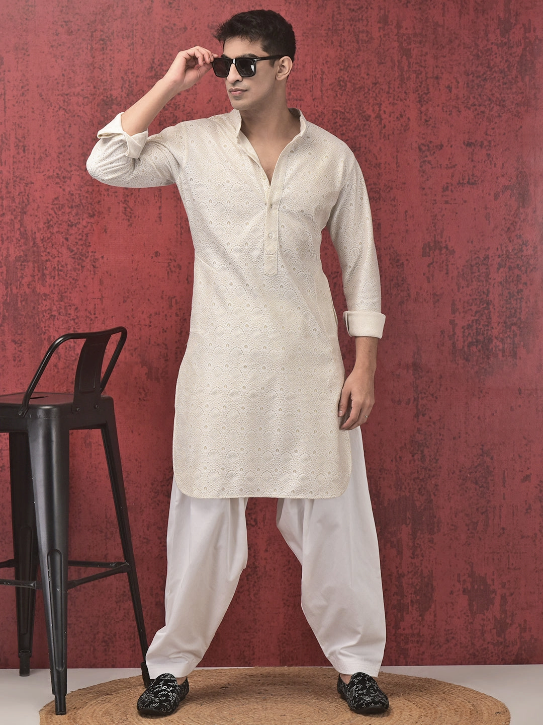 Sperry Casual Shoes Men Black Floral Embroidered Velvet Ethnic Sip On Loafers for Wedding|Slip On Shoes|Festive Kurta Slip On Shoes