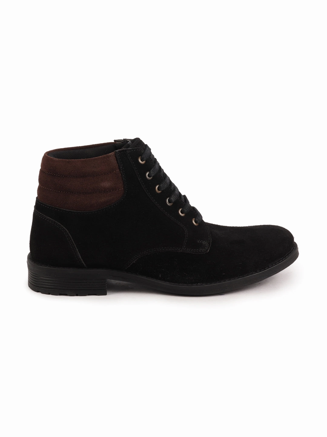 Men Black Suede Leather Chukka High Ankle Boot For Biking|Hiking|Trekking Hiking Shoes Near Me