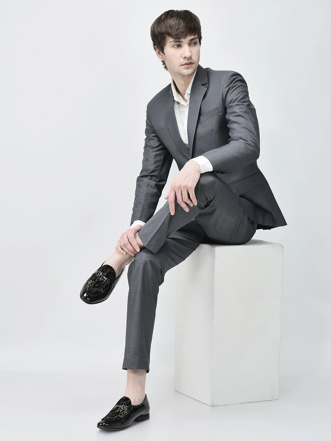 Corporate Casual Shoes Men Black Velvet Patent Leather Horsebit Buckle Ethnic Slip On Shoes|Party Shoe|Office Shoe|Anti Skid Sole