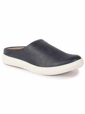 Casual Tennis Shoes 2023 Men Blue Back Open Stylish Design Slip On Shoes