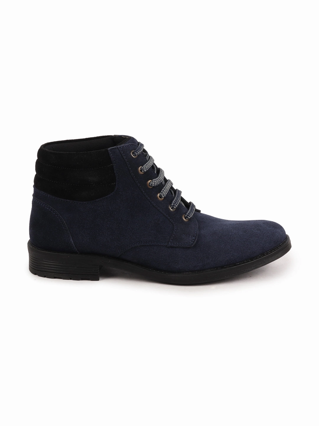Men Blue Suede Leather Chukka High Ankle Boot For Biking|Hiking|Trekking Backpacking Shoes Vs Hiking Shoes
