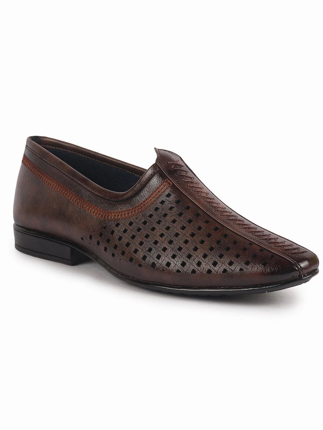 Men Brown Breathable Traditional Wedding Slip On Ethnic Juttis and Mojaris|Party Slip On Evening Shoes|Traditinal Kurta Shoes Best Hiking Shoes In The World