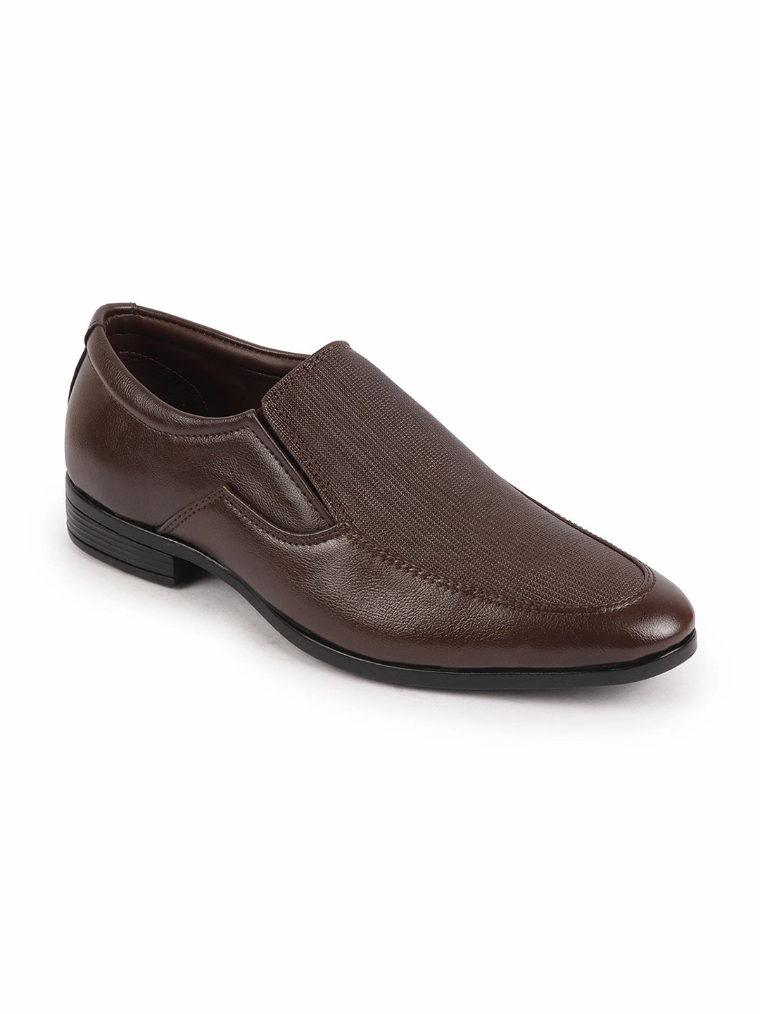 Men Brown Formal Office Meeting Textured Slip On Shoes Hiking Shoes That Can Be Worn Casually