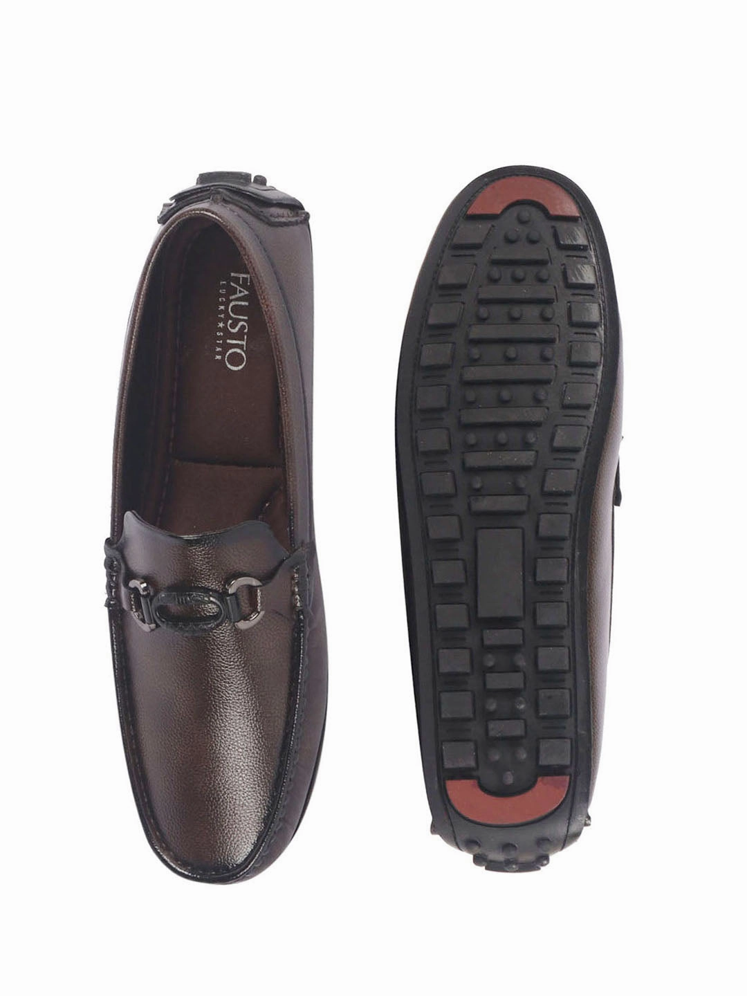 Casual Hand Stitching Leather Arch Support Shoes Men Brown Stitched Horsebit Buckle Classic Slip-Ons Driving Loafer and Moccasins|Slip On Shoes|Casual Shoes