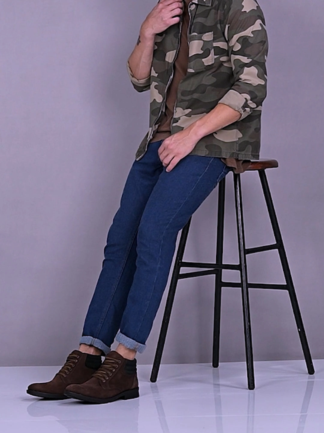 Men Brown Suede Leather Chukka High Ankle Boot For Biking|Hiking|Trekking Coburn Hiking Shoes