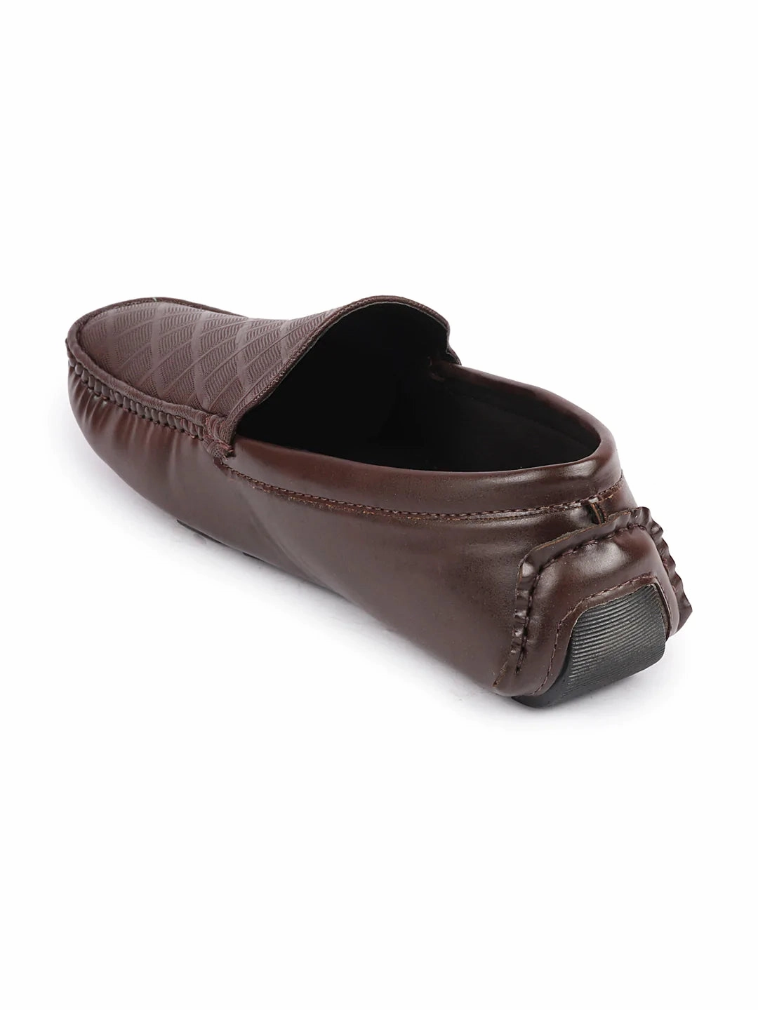 Men Brown Textured Design Casual Classic Slip On Driving Loafer and Moccasins Handball Spezial Casual Shoes