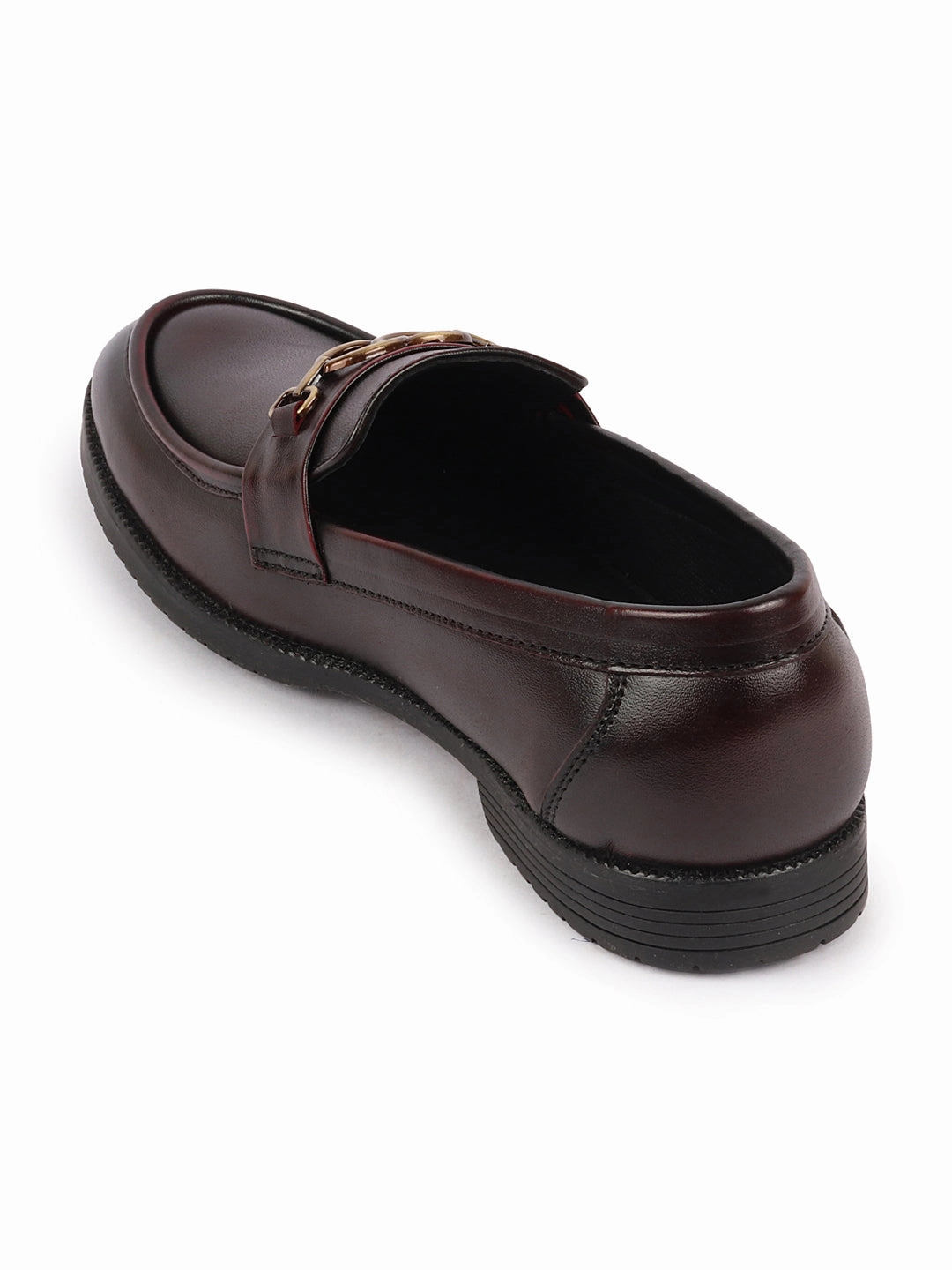 Vegan Casual Shoes Men Cherry Wedding Party Genuine Leather Buckle Slip On Loafer Shoes