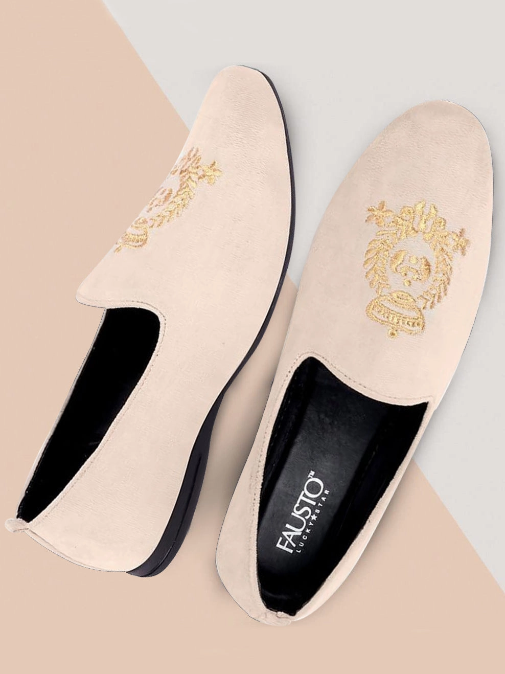 Men Cream Velvet Embroidery Party Casual Loafer Shoes Easy Spirit Daisie Casual Slip On Shoes