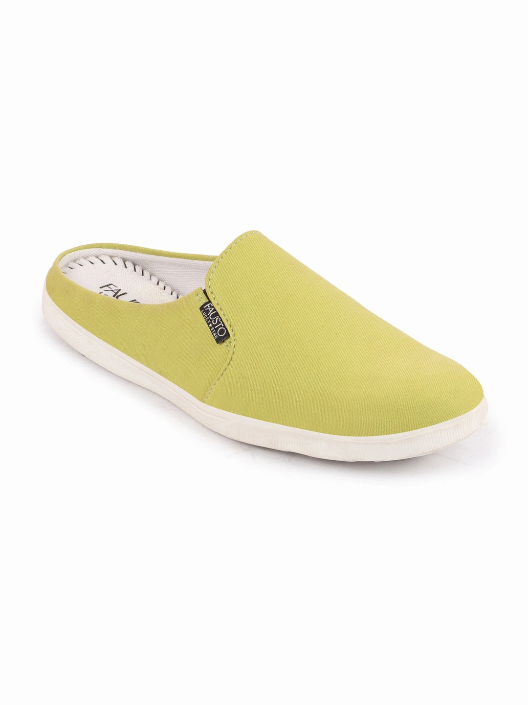 Men Green Casual Back Open Canvas Stylish Slip On Shoes Originals Gazelle Indoor Casual Shoes