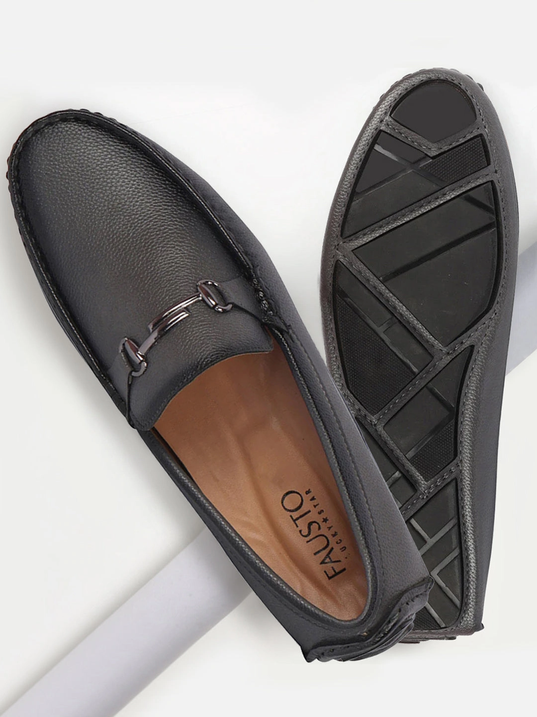 Ff14 Casual Shoes Men Grey Hand Stitched Horsebit Buckle Loafer and Moccasin Driving Shoes