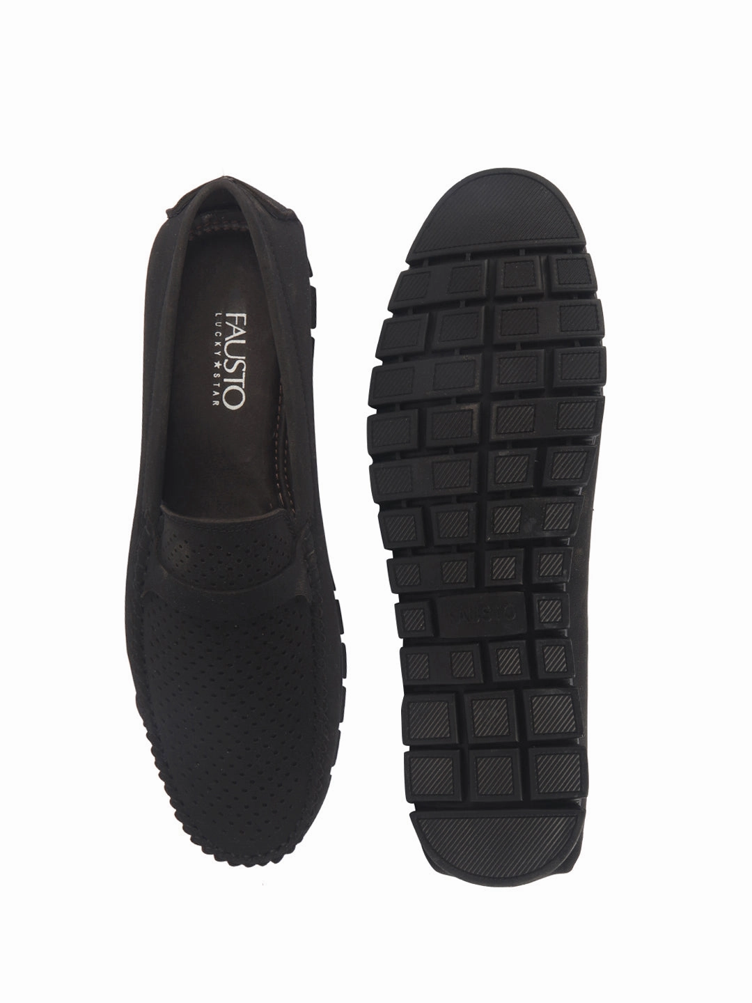 Men Laser Cut Suede Slip-On Shoe Driving Loafers Breathable Shoe with Memory Cushioned Insole All Day Long Comfortable Smart Casual Leather Shoes