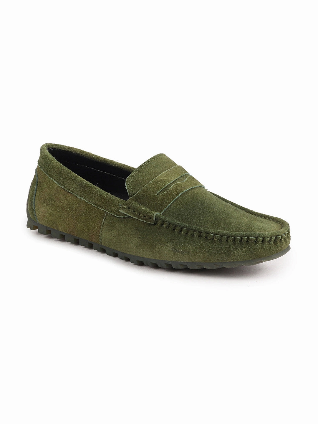 High Brand Luxury Casual Shoes Men Mehandi Suede Leather Side Stitched Slip On Driving Loafers and Mocassin