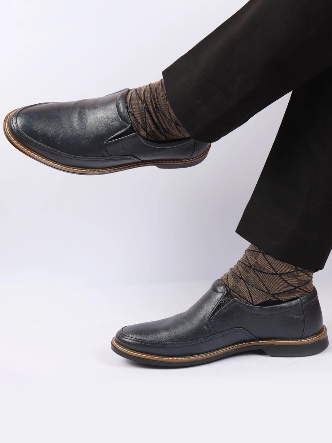 Men Navy Blue Formal Superior Comfort Slip On Shoes Wash Hiking Shoes In Washing Machine