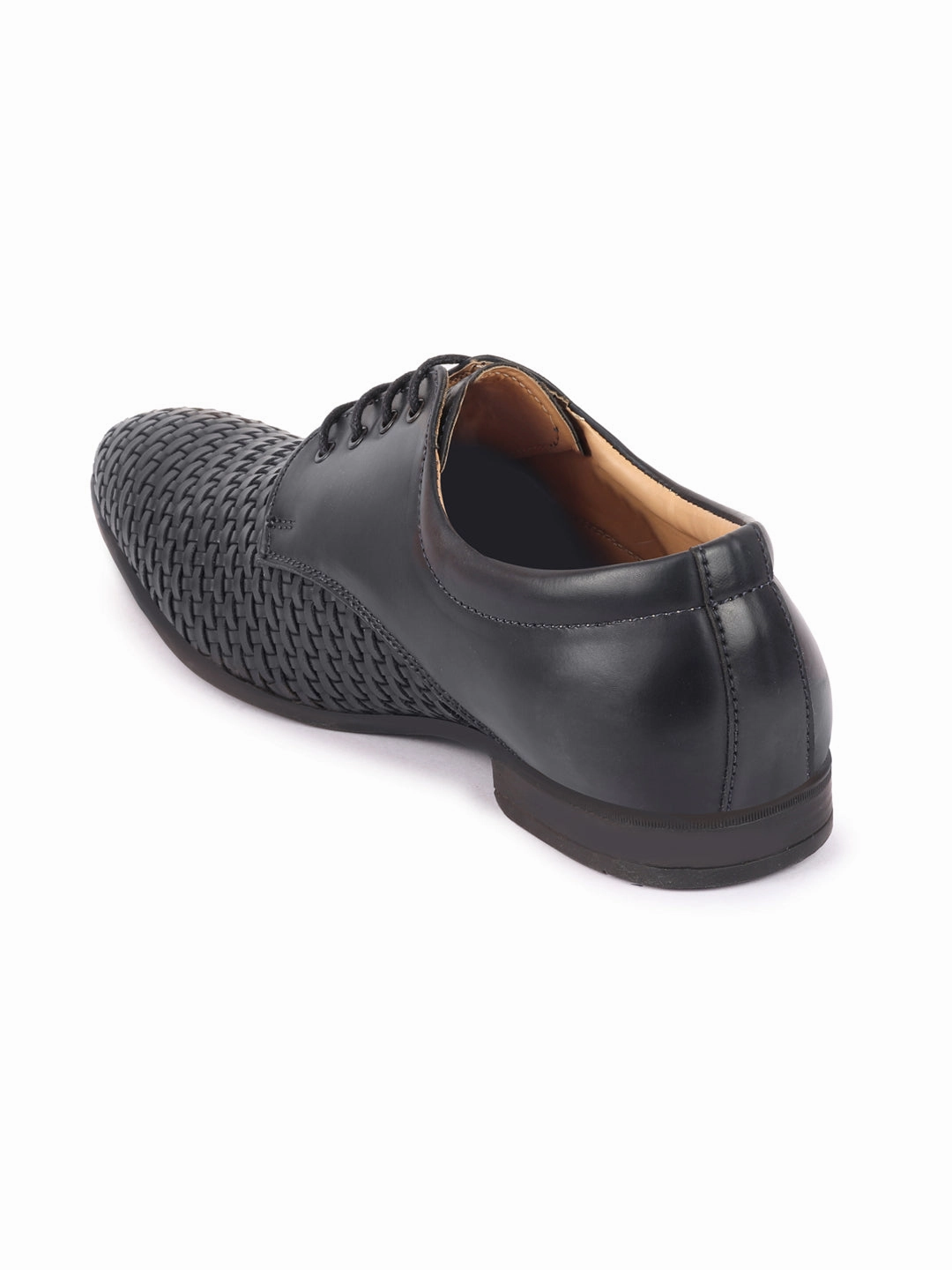 Rax Hiking Shoes Men Navy Blue Knit Design Formal/Office Lace Up Shoes