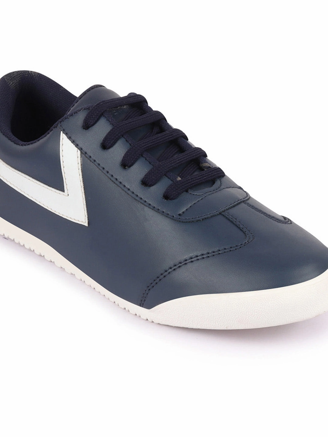 Comfortable Business Shoes Men Navy Blue Lace-Up Classic Striped Sneakers Casual Shoes