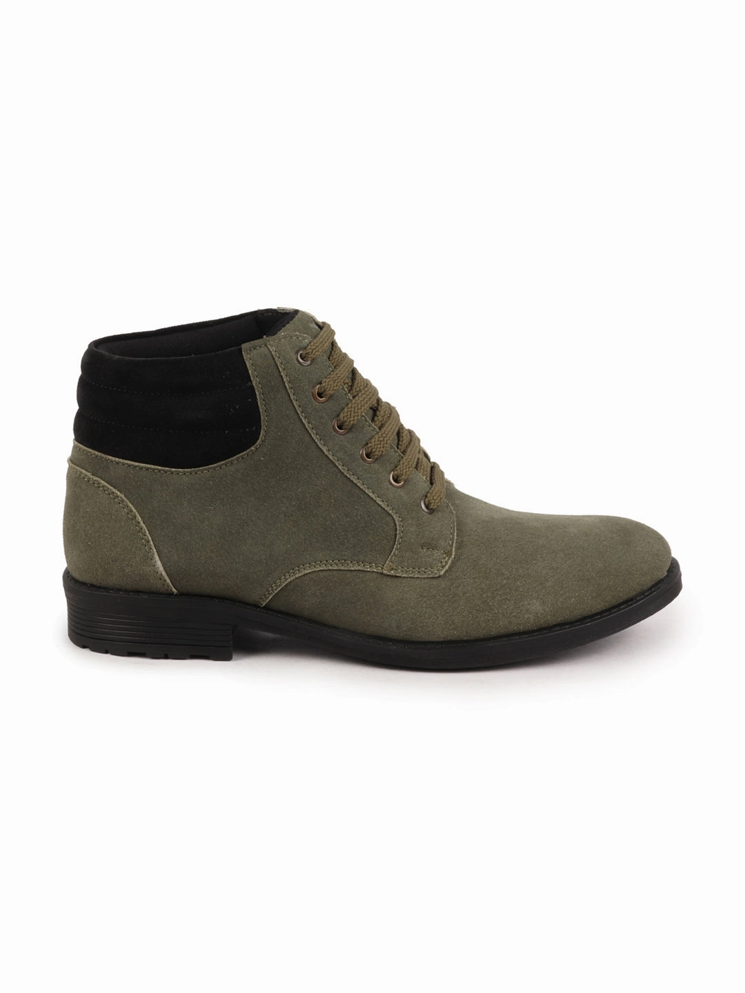 Buy Hiking Shoes Men Olive Suede Leather Chukka High Ankle Boot For Biking|Hiking|Trekking