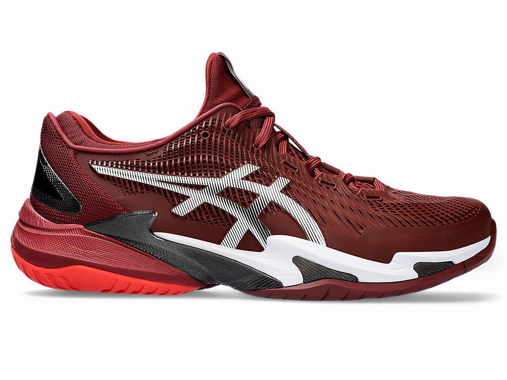 Men's Asics Court FlyteFoam 3, Antique Red/White, 10 D Medium Discount Asics Shoes Online
