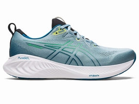 Asics Tennis Shoes Uk Men's Asics Gel-Cumulus 25, Light Steel/Cilantro, 10 D Medium