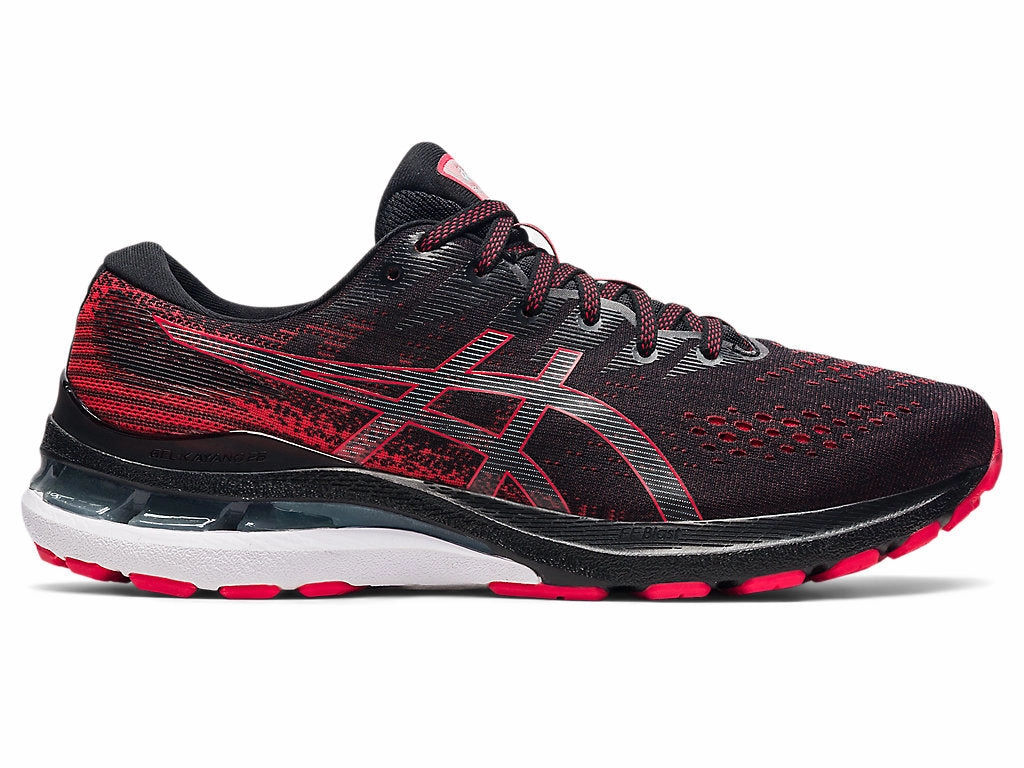 Asics Gel Kayano 30 Shoes Men's Asics Gel-Kayano 28, Black/Electric Red, 13 D Medium