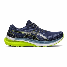 Men's Asics GEL-Kayano 29, Midnight/Lime Zest, 14 D Medium Top Asics Trail Running Shoes