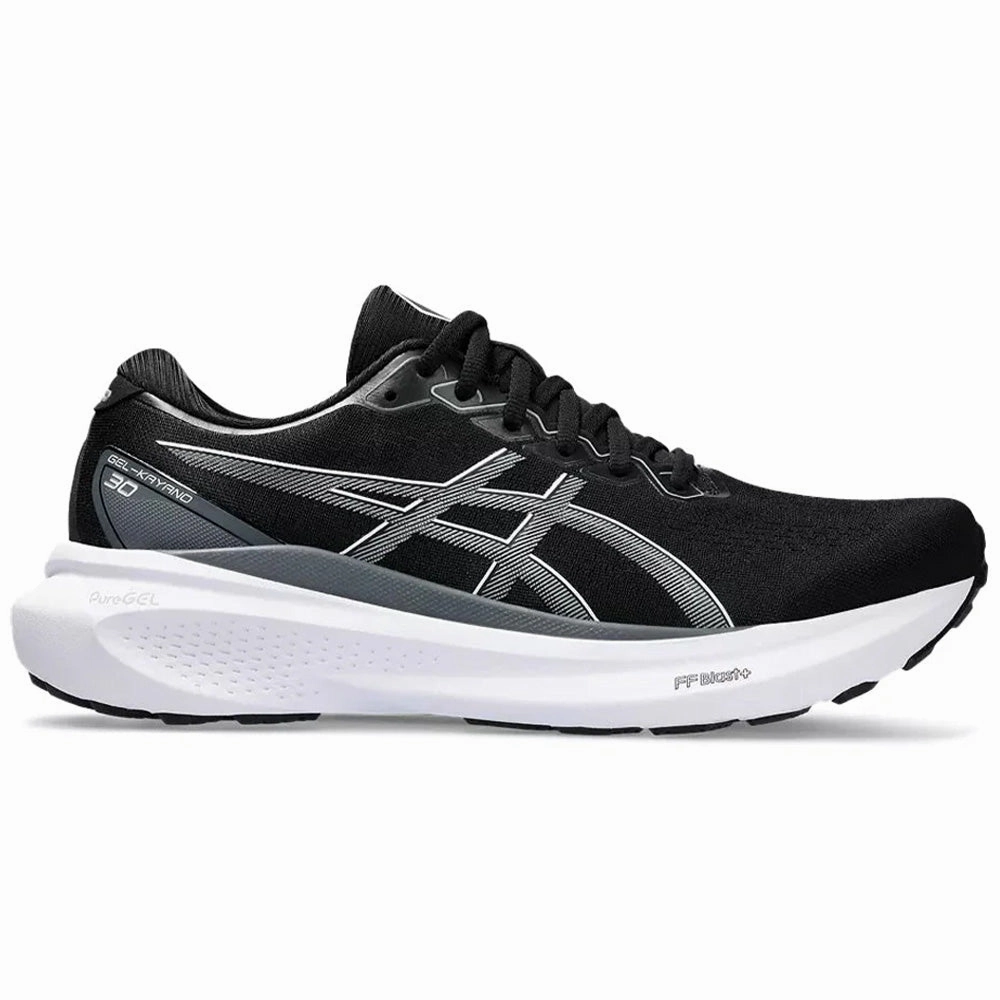 Asics Knit Running Shoes Men's Asics GEL-Kayano 30, Black/Sheet Rock, 7 D Medium
