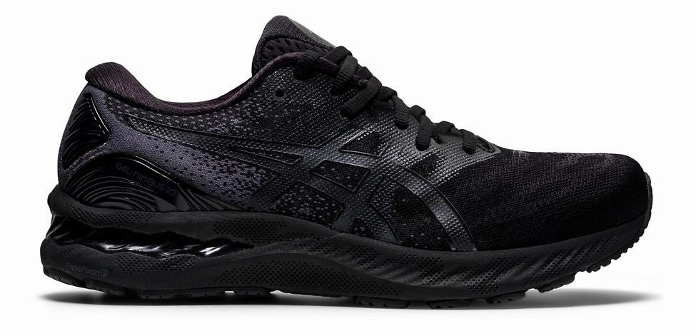 Asics Evoride Running Shoes Men's Asics GEL-Nimbus 23, Black/Black, 11 4E Extra Wide
