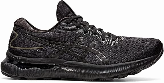 Asics Onitsuka Wrestling Shoes Men's Asics Gel-Nimbus 24, Black/Black, 11.5 4E Extra Wide
