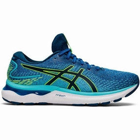 Asics Japan Basketball Shoes Men's Asics GEL-Nimbus 24, Lake Drive/Hazard Green, 14 D Medium