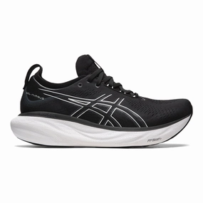 Men's Asics Gel-Nimbus 25, Black/Pure Silver, 9.5 D Medium Asics Tennis Shoes Size 8