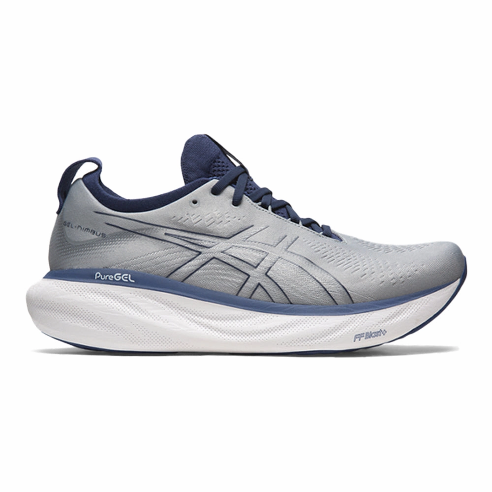 Asics Vollyball Shoes Men's Asics Gel-Nimbus 25, Sheet Rock/Indigo Blue, 11 D Medium