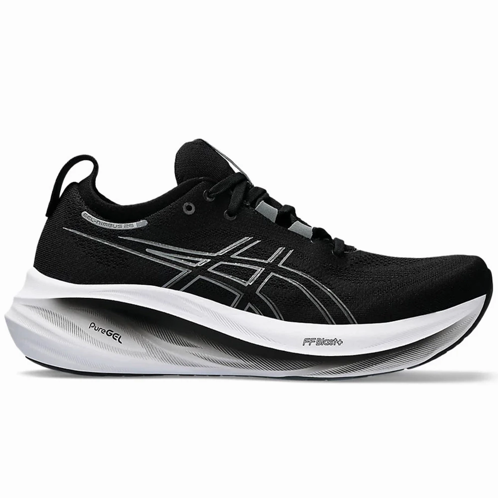 Men's Asics Gel-Nimbus 26, Black/Graphite Grey, 11.5 D Medium Best Asics High Arch Running Shoes