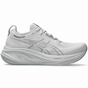 Men's Asics GEL-Nimbus 26, Concrete/Pure Silver, 12.5 D Medium Pink Tennis Shoes Asics