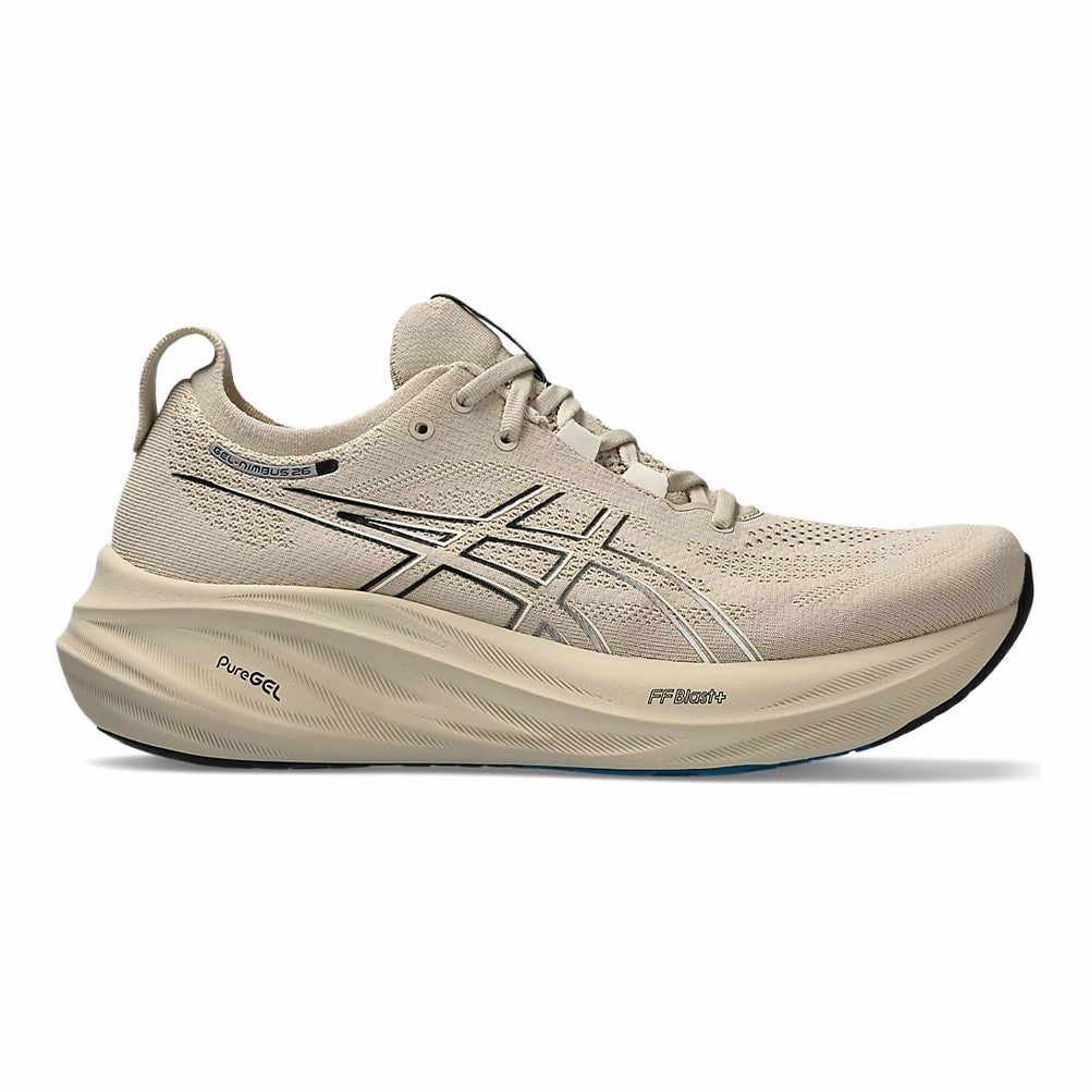 Asics Shoes Size 12 Men's Asics GEL-Nimbus 26, Feather Grey/Black, 8 D Medium