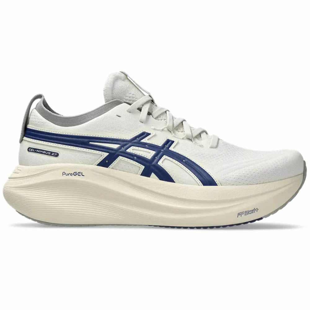 Men's Asics Gel-Nimbus 27 ATC, Birch/Indigo Blue, 12 D Medium All Asics Running Shoes