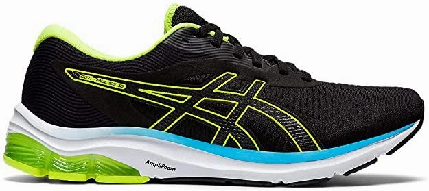 Men's Asics Gel-Pulse 12, Black/Hazard Green, 13 D Medium Asics Shoes Good