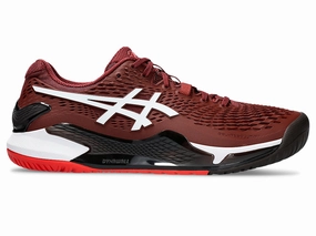 Asics Gel Nimbus Shoes Men's Asics Gel-Resolution 9, Antique Red/White, 9.5 D Medium
