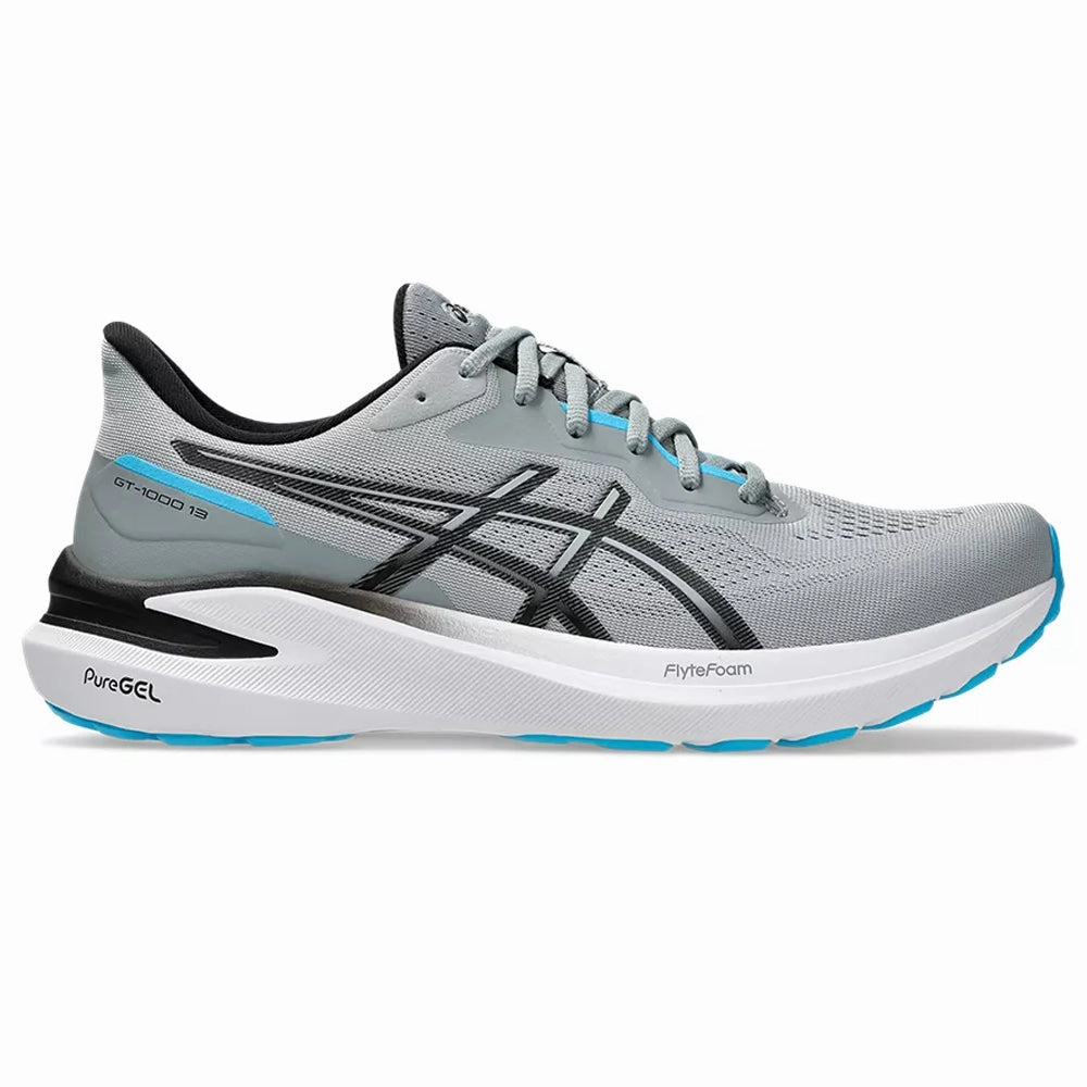 Men's Asics GT-1000 13, Sheet Rock/Black, 7 D Medium Asics Leather Tennis Shoes
