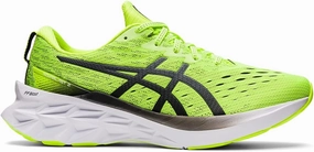 Asics Tennis Shoes Wide Feet Men's Asics Novablast 2, Hazard Green/Carrier Grey, 7.5 D Medium