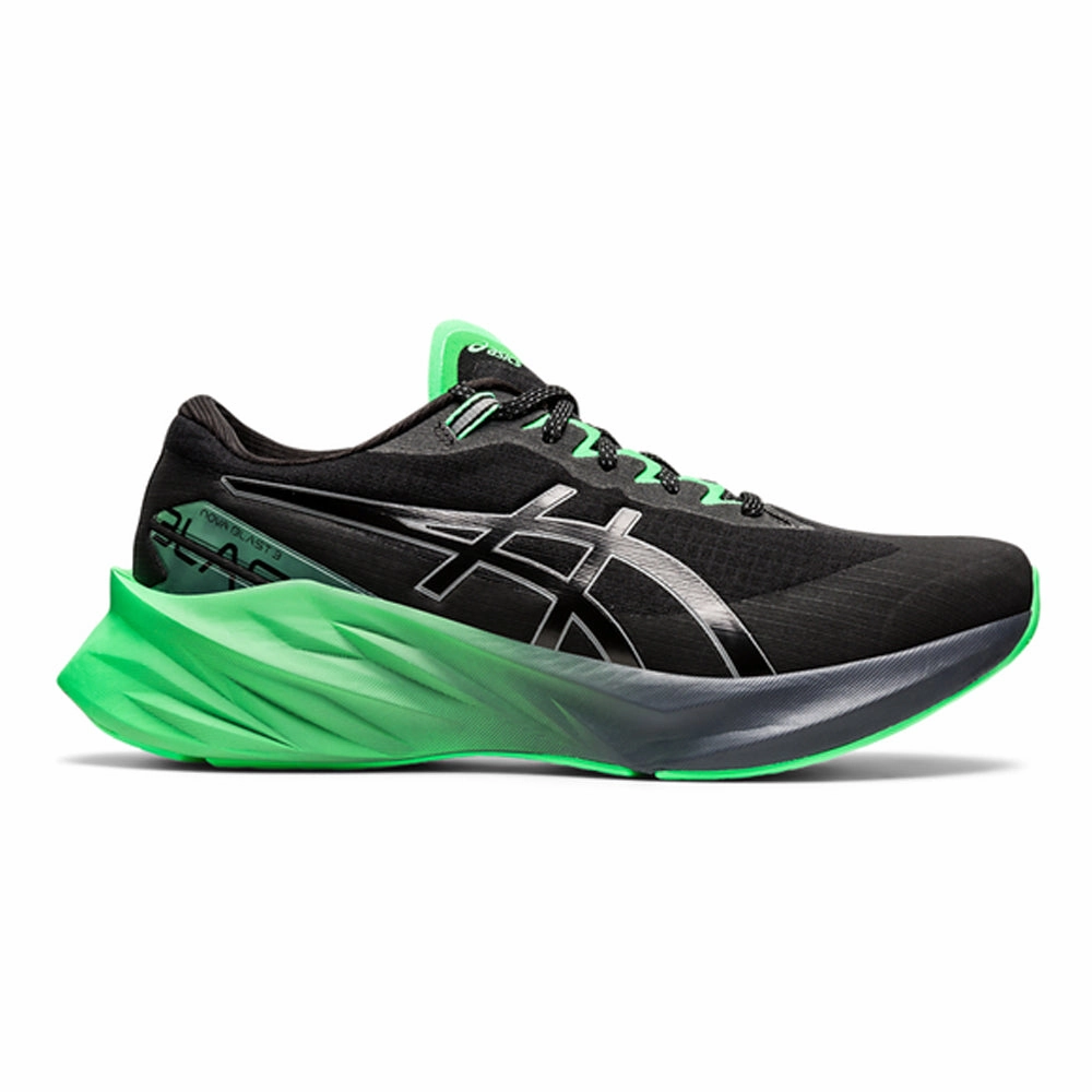 Men's Asics Novablast 3 Lite-Show, Black/New Leaf, 12 D Medium Asics Magic Speed Running Shoes