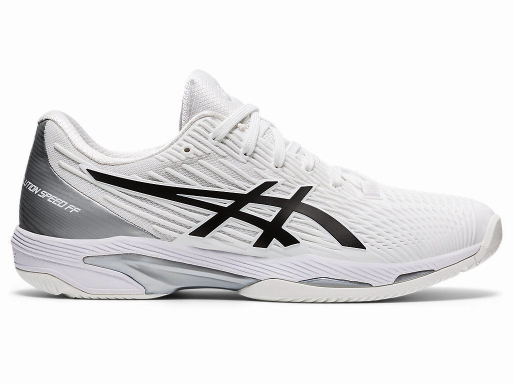 Asics Military Shoes Men's Asics Solution Speed FlyteFoam 2, White/Black, 11.5 D Medium