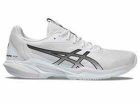Asics Tiger Boxing Shoes Men's Asics Solution Speed FlyteFoam 3, White/Black, 9 D Medium