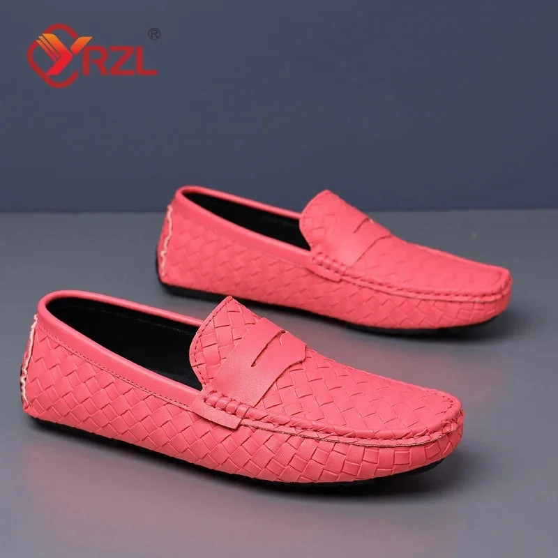 Men's Handmade Flat Casual PU Leather Moccasins