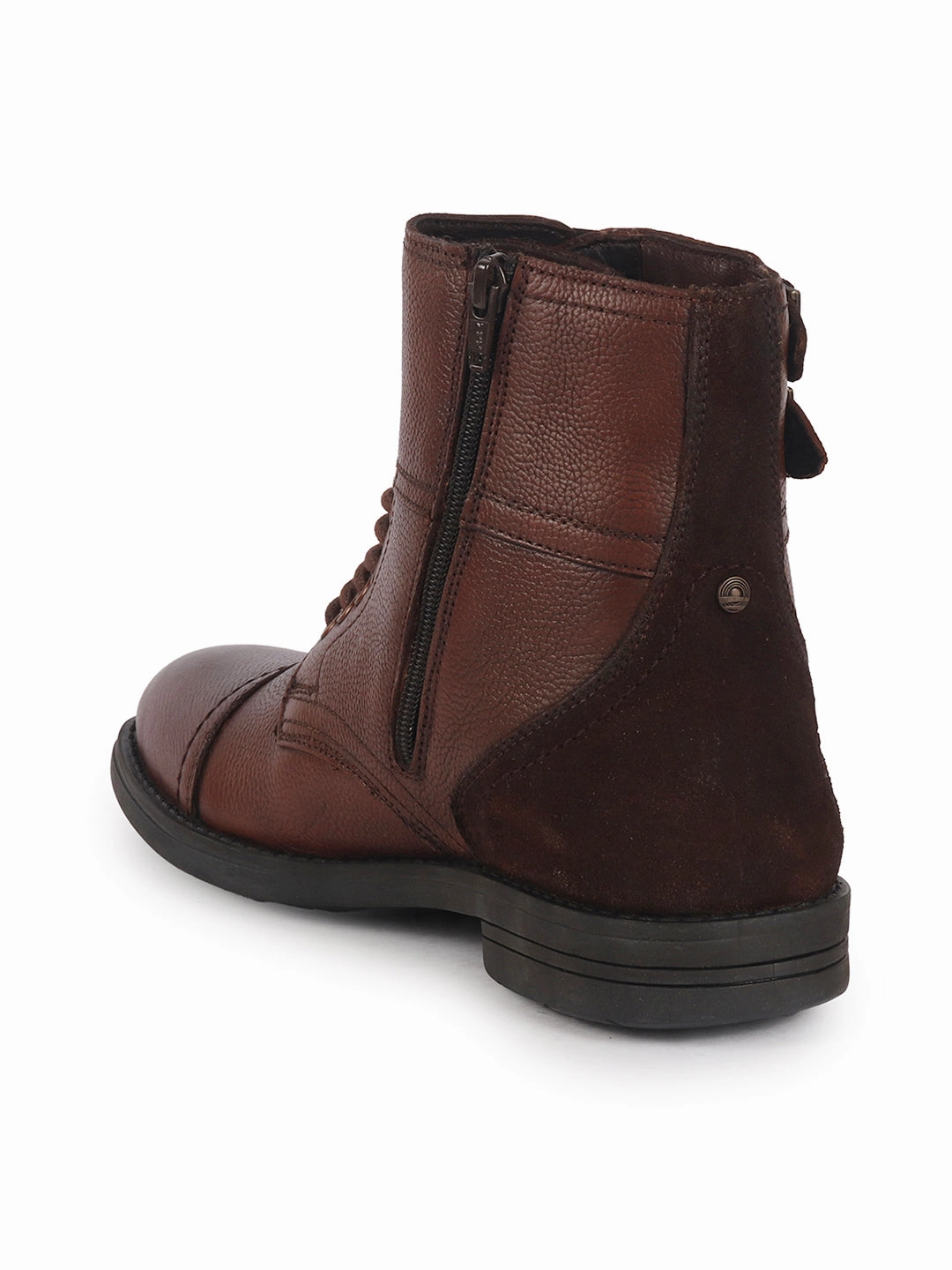 Adidas Goretex Hiking Boots Men Tan 6-Eye Lace Up Genuine Leather High Ankle Adjustable Buckle Strap Winter Boots|Trekking Boots|Hiking Boots