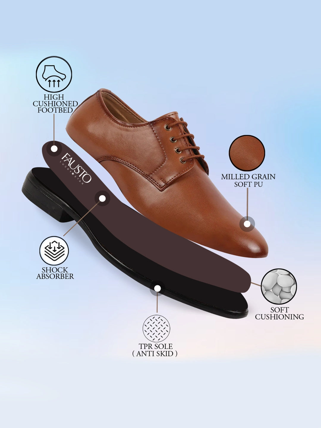 Men Tan Formal Dress Lace Up Derby Shoes With Cushioned Footbed For Office|Work New Balance Hiking Boots 1400